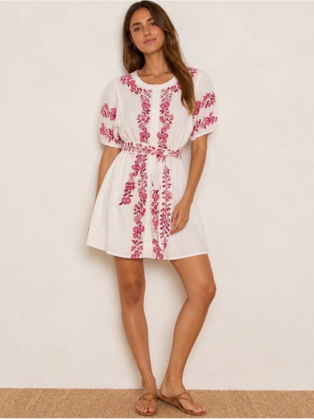 Roller Rabbit Honeysuckle Embroidery Suri Caftan